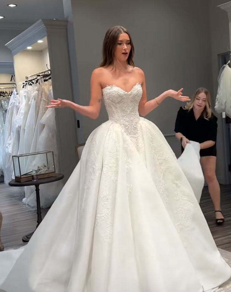 Vestido de novia clásico, vestido de fiesta, escote corazón, encaje, blanco, vestidos de novia minimalistas DP1590