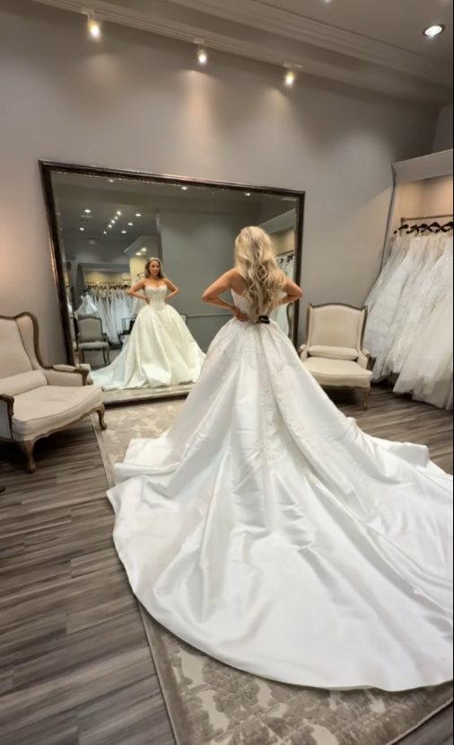 Vestido de novia clásico, vestido de fiesta, escote corazón, encaje, blanco, vestidos de novia minimalistas DP1590