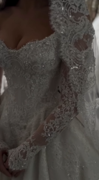 Elegante vestido de novia, vestido de fiesta con hombros descubiertos, encaje blanco, vestidos de novia minimalistas DP1620