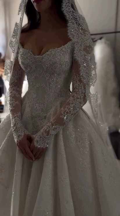 Elegante vestido de novia, vestido de fiesta con hombros descubiertos, encaje blanco, vestidos de novia minimalistas DP1620