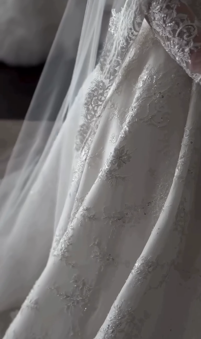 Elegante vestido de novia, vestido de fiesta con hombros descubiertos, encaje blanco, vestidos de novia minimalistas DP1620