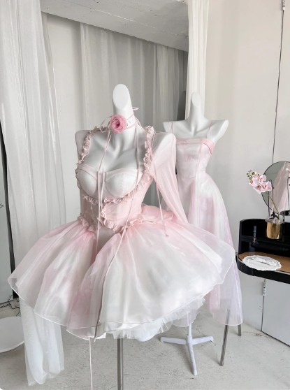 Pretty Ball Gown Short Sweetheart Pink Homecoming Dress Summer Hoco Dresses Cocktail Dress For Senior Teens DP1792