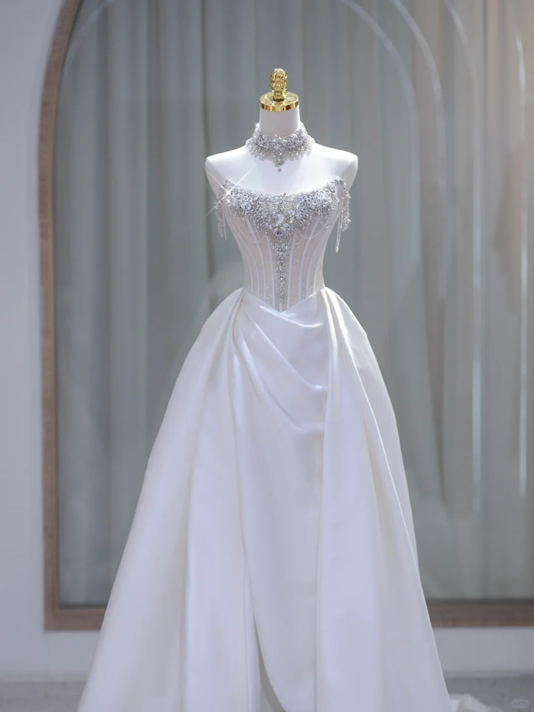 Hermoso vestido de novia, vestido de fiesta, sin tirantes, blanco, largo, vestidos de novia minimalistas DP1841