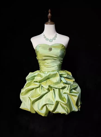 Classy A Line Strapless Taffeta Short Homecoming Dress Cocktail Dress Hoco Dresses DP2280