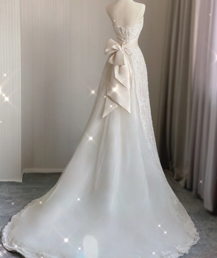 Vestido de novia blanco largo de encaje con escote alto y corte A único, vestido de novia de verano DP409