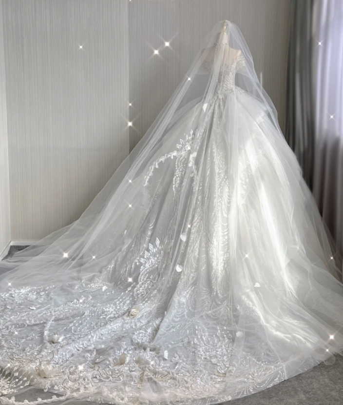 Vestido de novia blanco largo con escote alto y encaje, único, para verano, DP416