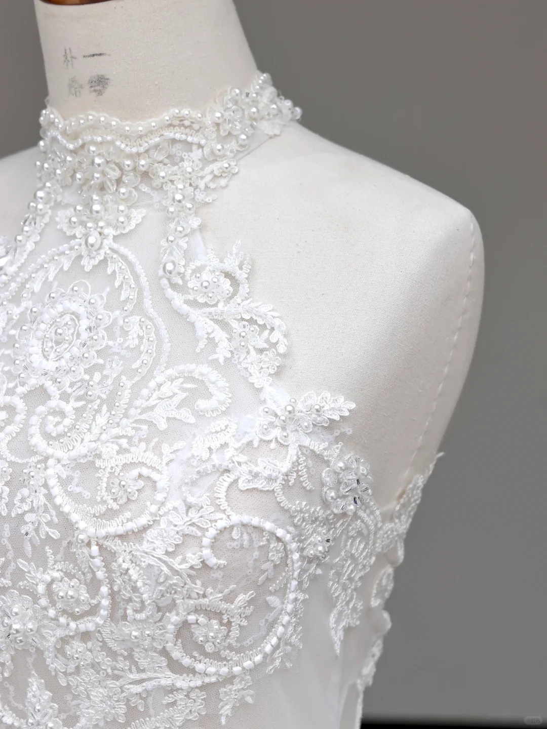 Vestido de novia único, vestido de fiesta, escote alto, sin mangas, tul blanco, vestidos de novia DP693
