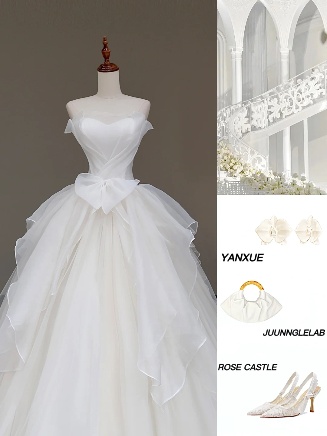 Vestido de novia único, vestido de fiesta sin tirantes de tul blanco, vestidos de novia minimalistas DP798