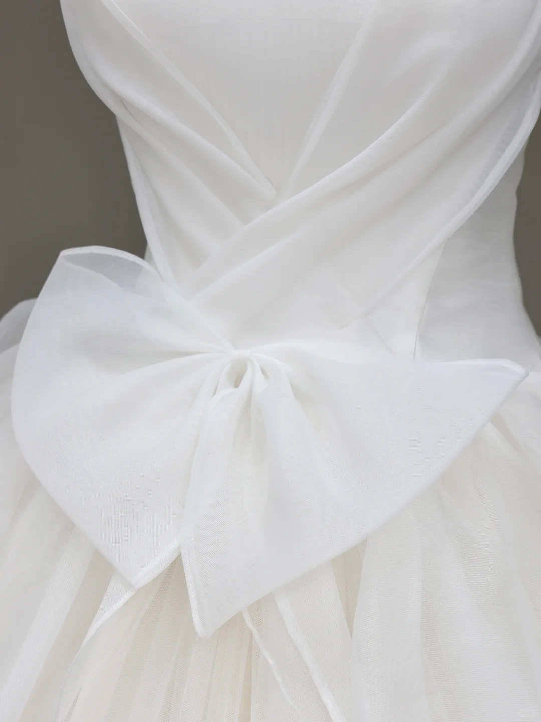 Vestido de novia único, vestido de fiesta sin tirantes de tul blanco, vestidos de novia minimalistas DP798