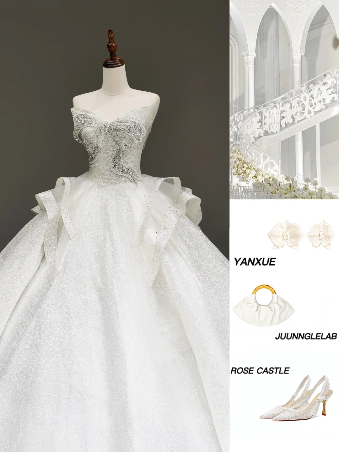 Vestido de novia princesa, vestido de baile, escote corazón, lentejuelas blancas, vestidos de novia con lazo, DP816