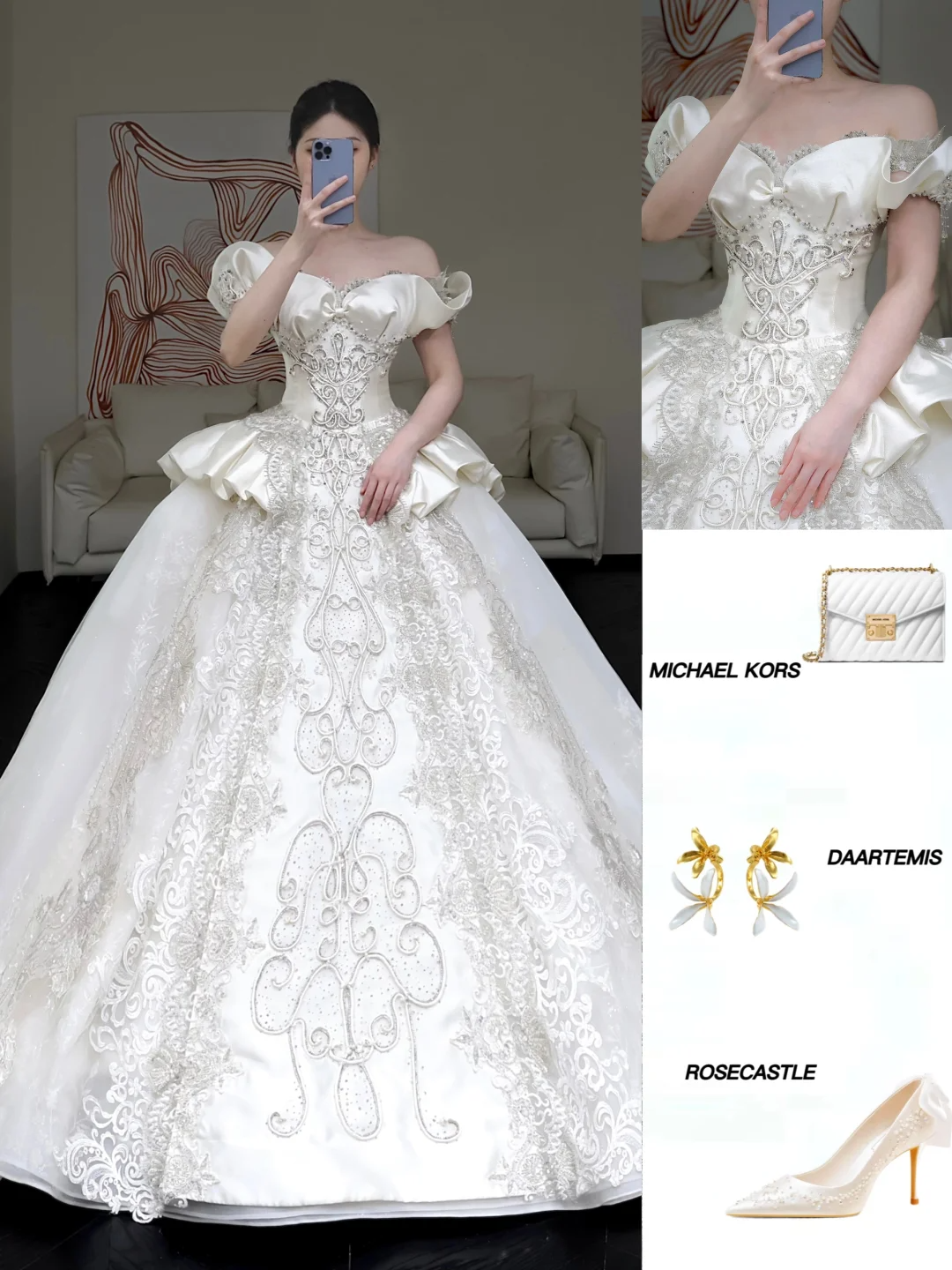 Vestido de novia princesa, vestido de baile con hombros descubiertos, lentejuelas blancas y cuentas, vestidos de novia de invierno DP861