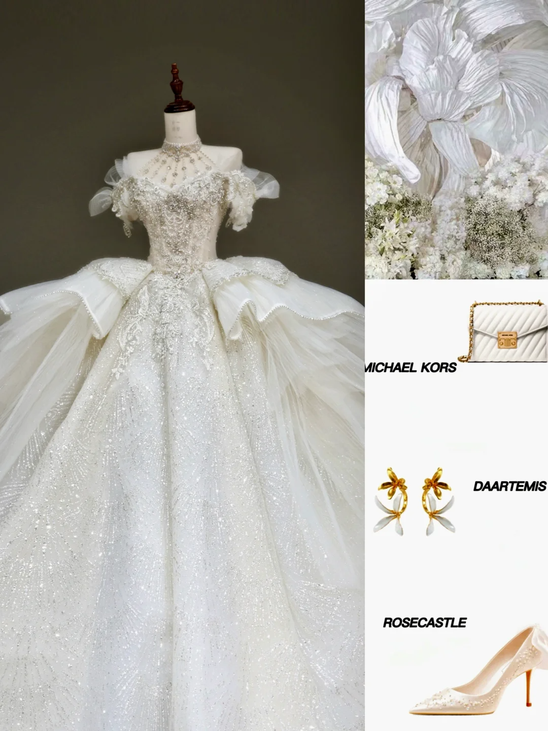Vestido de novia princesa, vestido de baile con hombros descubiertos, lentejuelas blancas y cuentas, vestidos de novia de invierno DP886