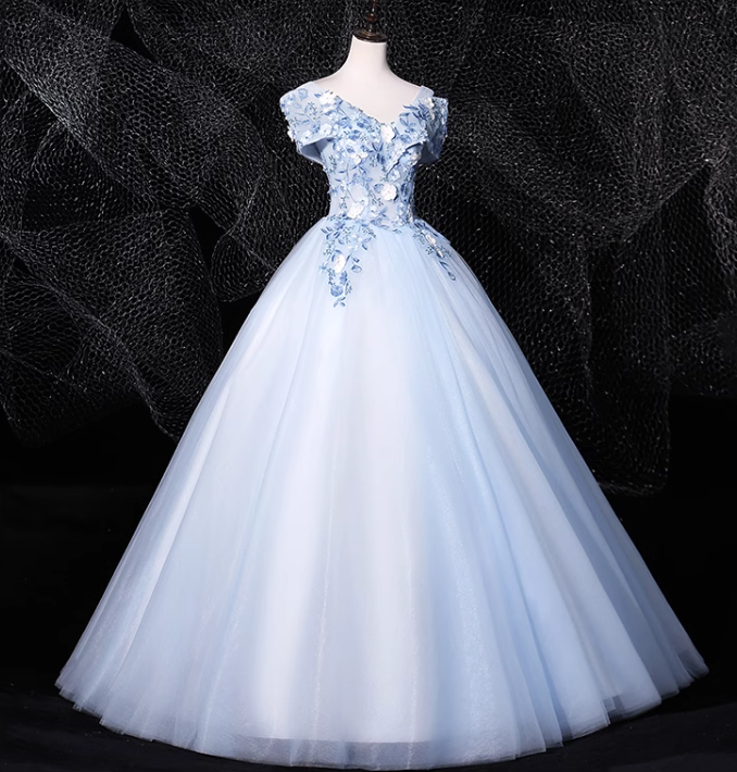 Vestido de fiesta largo de tul con bordado y hombros descubiertos, corte A, elegante vestido formal largo ED01261