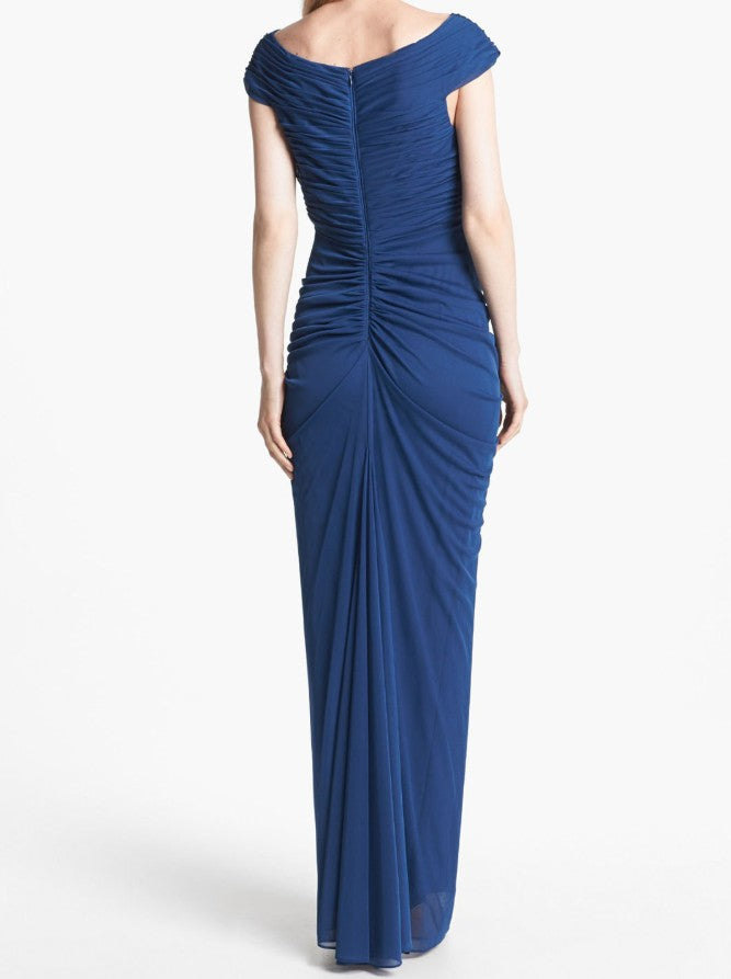💎Vintage Midnight Blue Mermaid Gown 🎐V Neck Pretty Prom Dress for Events&Party ED01598