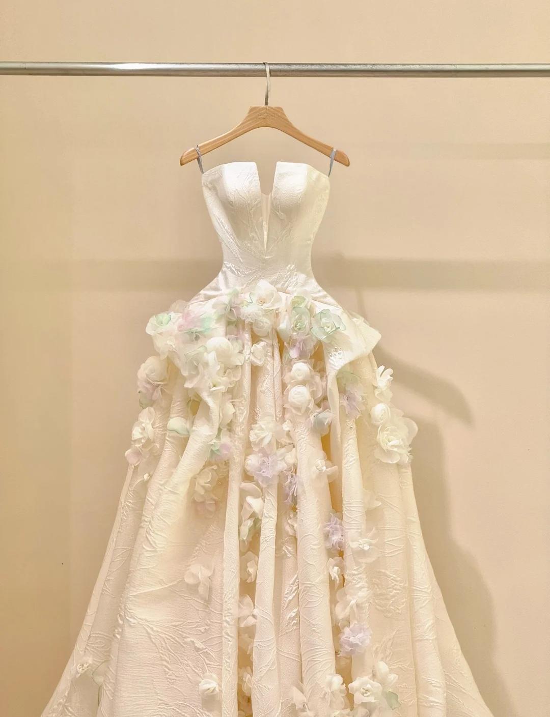 Vestido de fiesta largo de satén con tirantes finos y corte en A, precioso vestido de novia con apliques ED01729