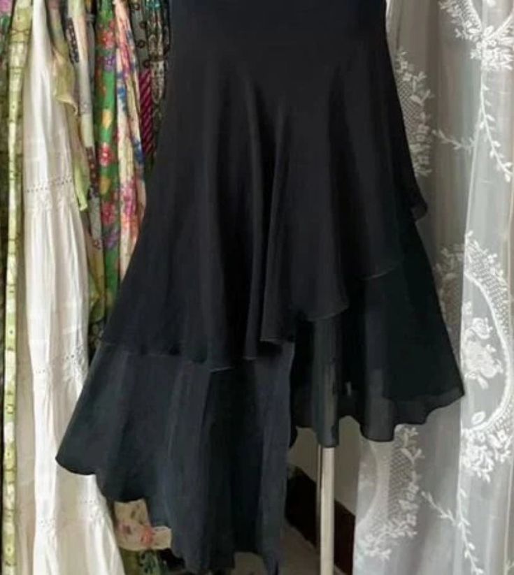 Elegante vestido de fiesta corto de gasa negra con escote en V, vestidos de fiesta sencillos ED02387