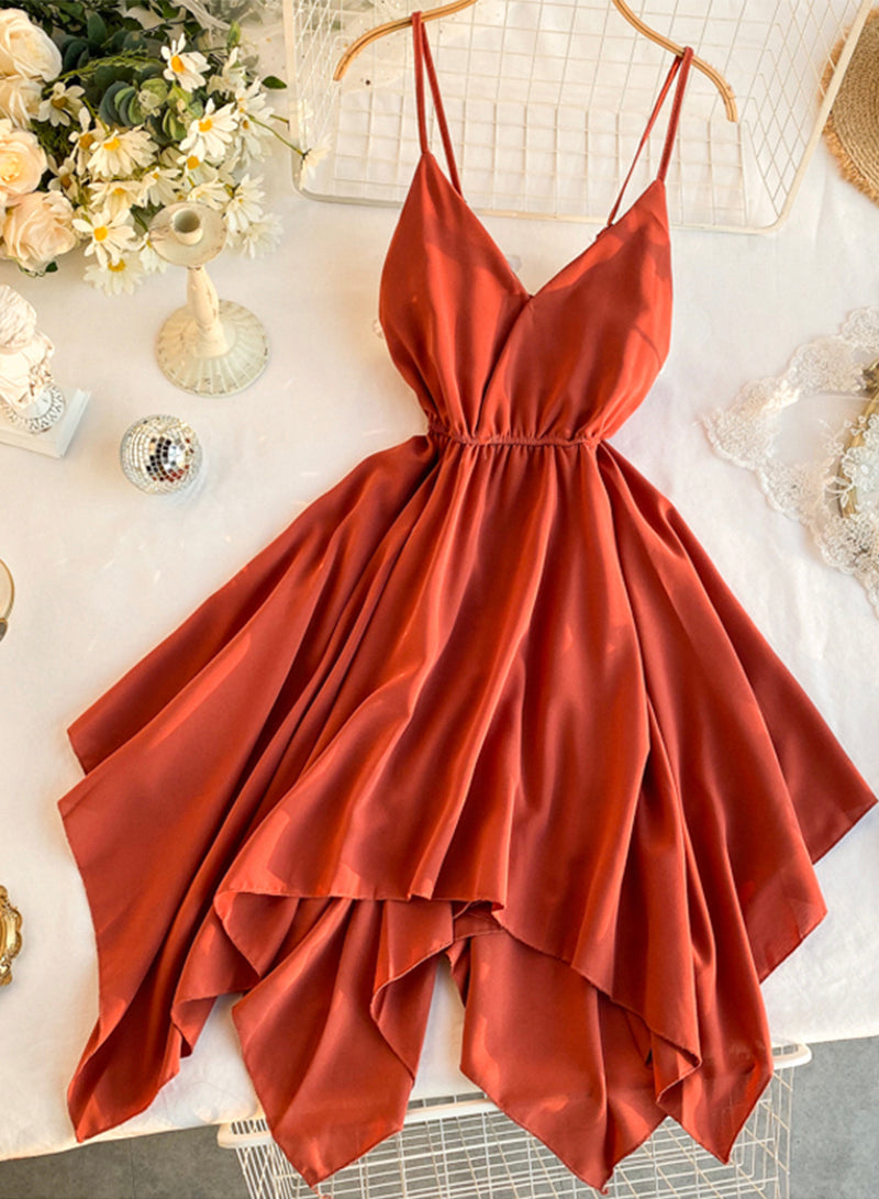 Vestido corto rosa de fiesta y cóctel ED0257