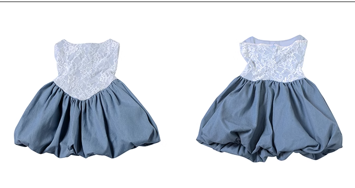 Elegante vestido de fiesta corto de satén azul sin tirantes, corte A, para regreso a casa ED02781