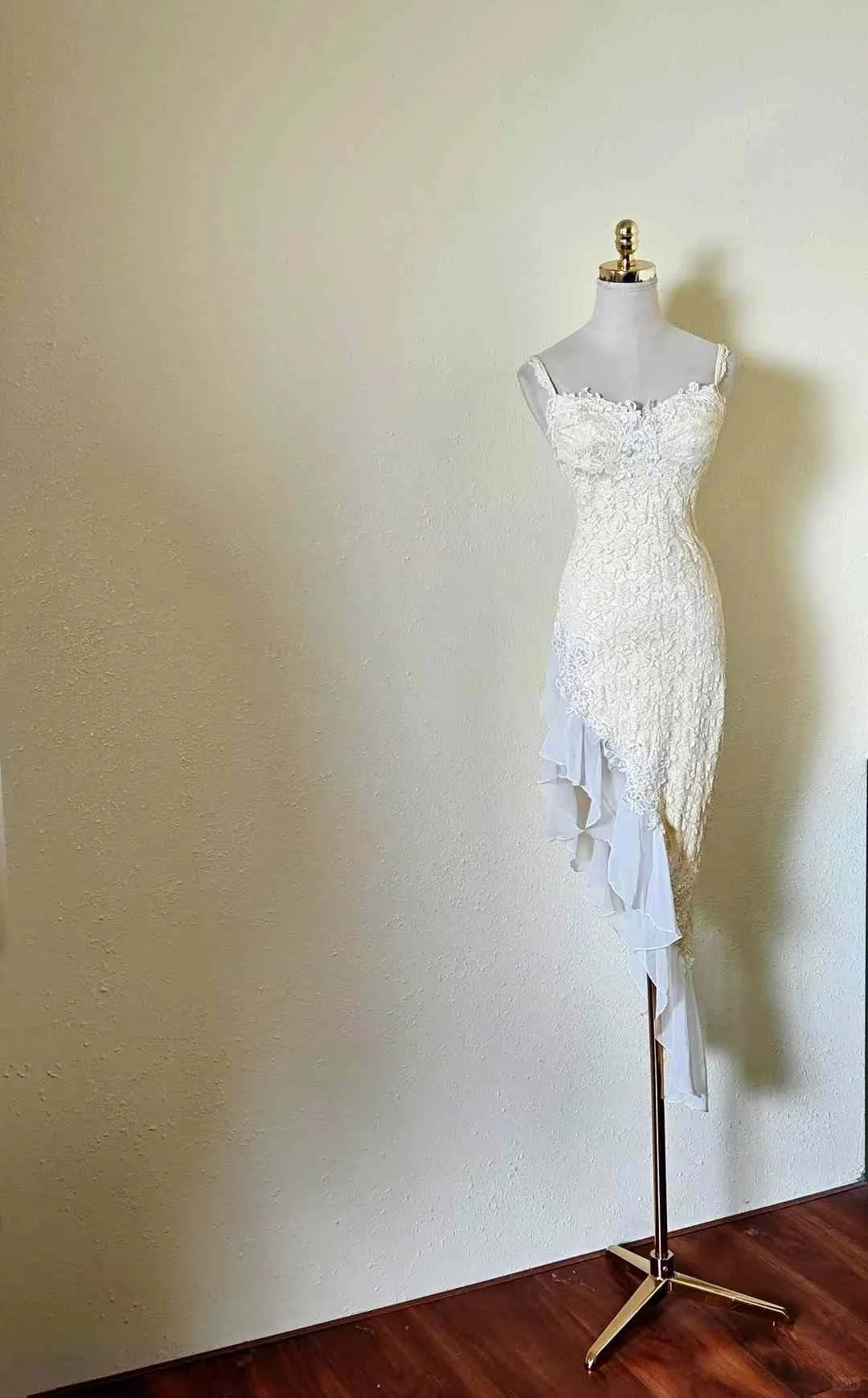 Vestido corto de fiesta de gasa con escote en forma de corazón, color amarillo, con apliques de encaje, estilo vintage, para cumpleaños y noche, ED03006