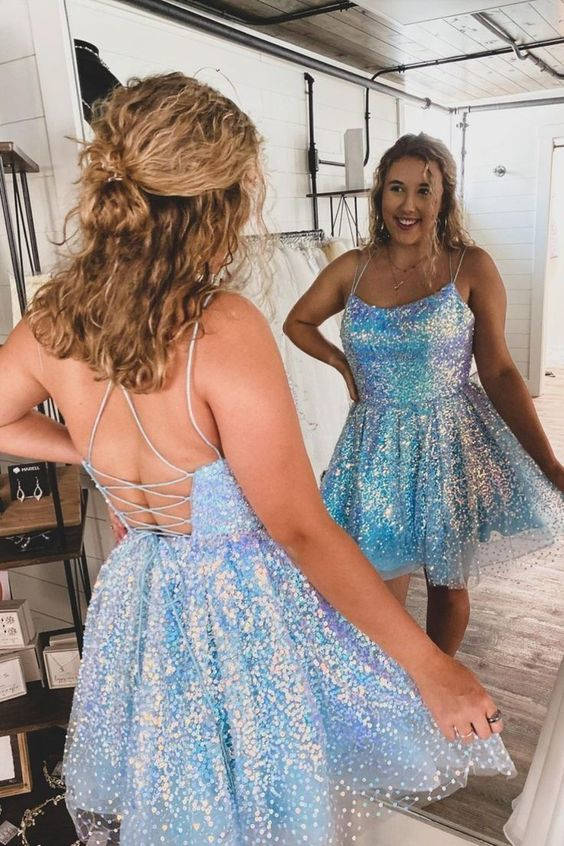 Hermoso vestido de fiesta de graduación con lentejuelas rosa intenso, corte A, vestidos de noche Hoco