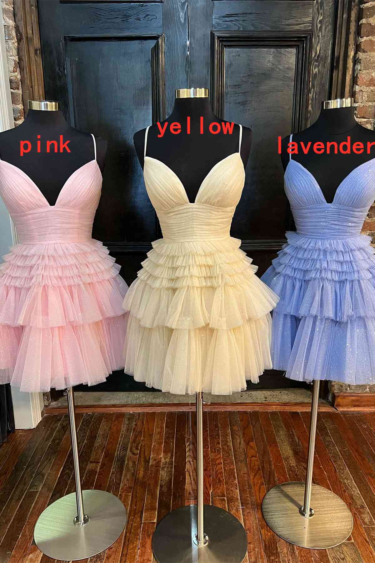 Vestido de fiesta corto de tul negro brillante con capas en forma de A, vestido de cóctel rojo y azul marino