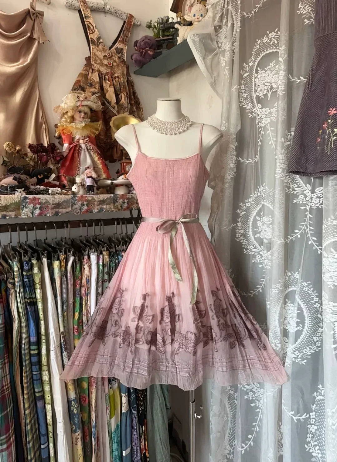 Vestido corto elegante de gasa con tirantes finos, corte A, estampado, para fiesta de bienvenida y noche, GG1876