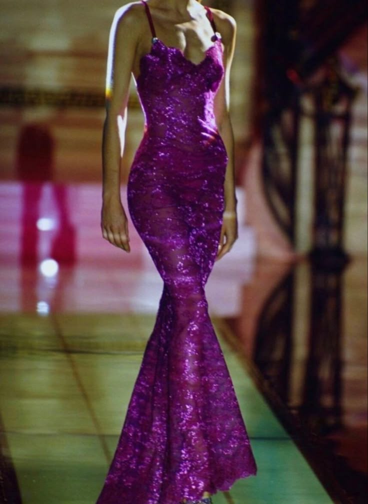 Vestido de fiesta largo de sirena con tirantes finos y apliques de encaje morado, vestido de fiesta, vestido de noche GG2463