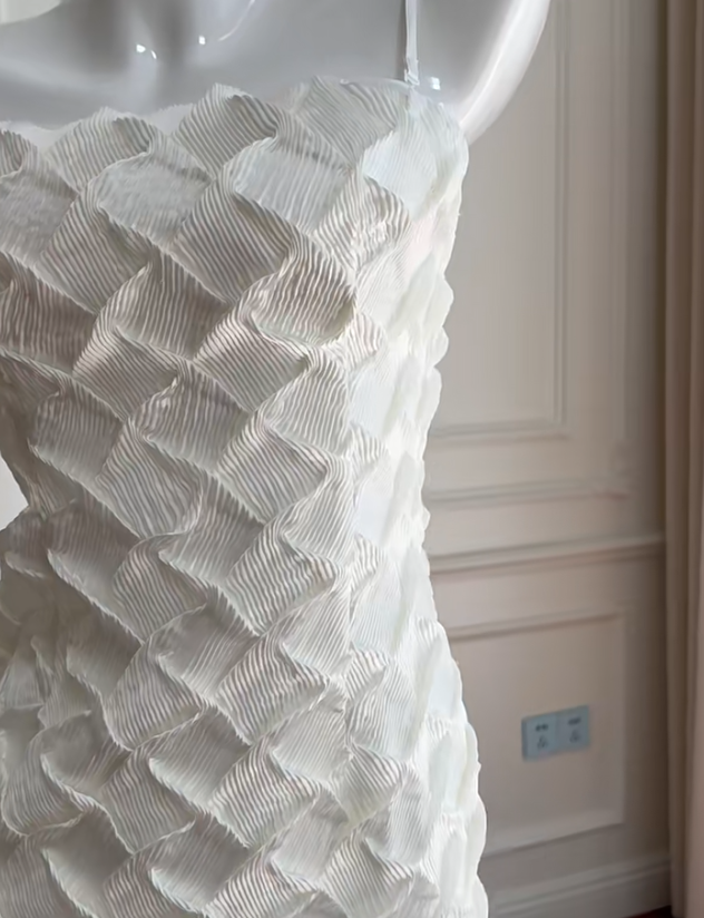 Vestido de fiesta corto de satén blanco con tirantes finos y corte sirena, ideal para regreso a casa y cumpleaños, GG2678