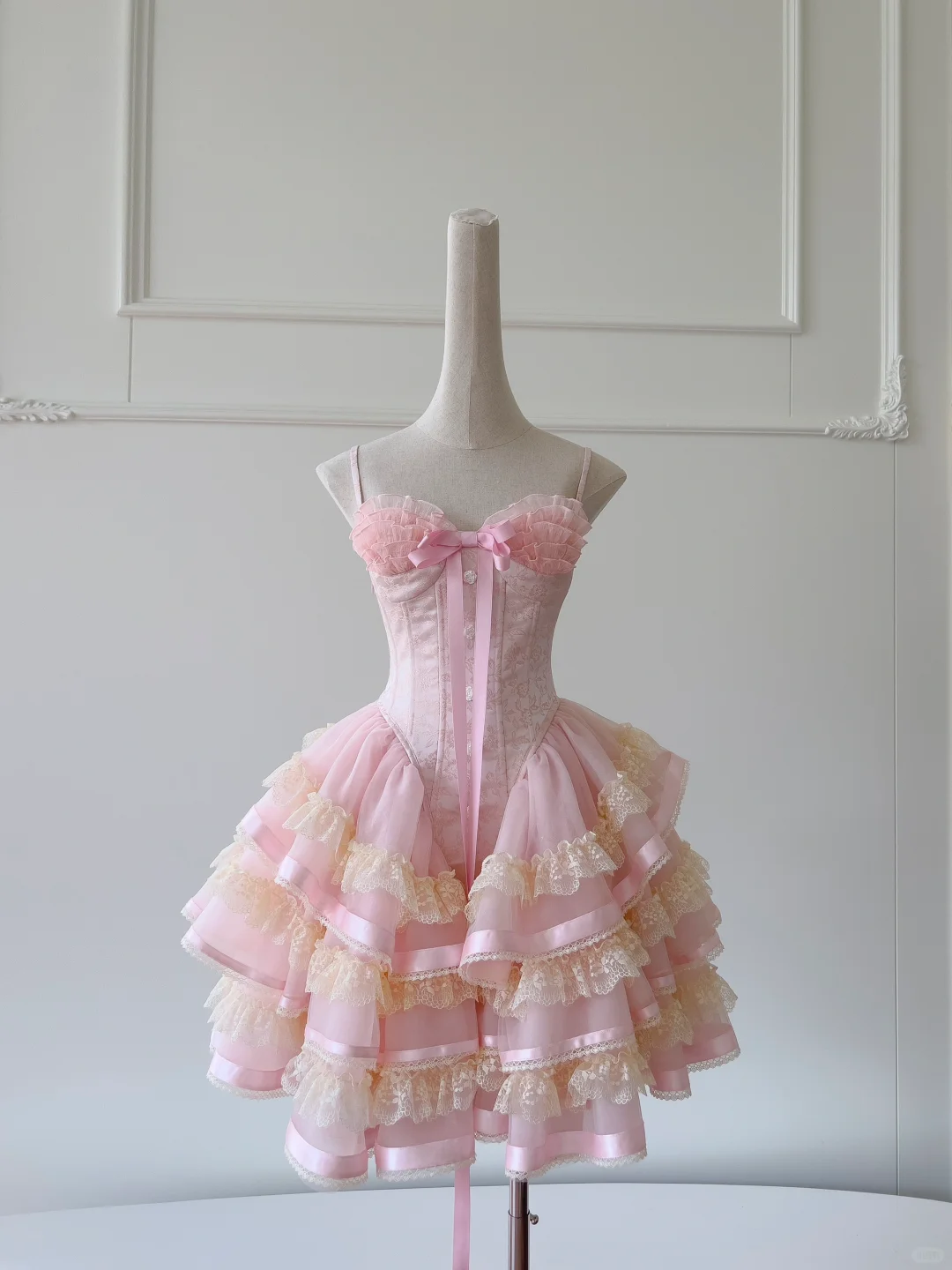 Precioso vestido de fiesta corto de satén rosa con tirantes finos, corte A, encaje, para regreso a casa y cumpleaños GG2751