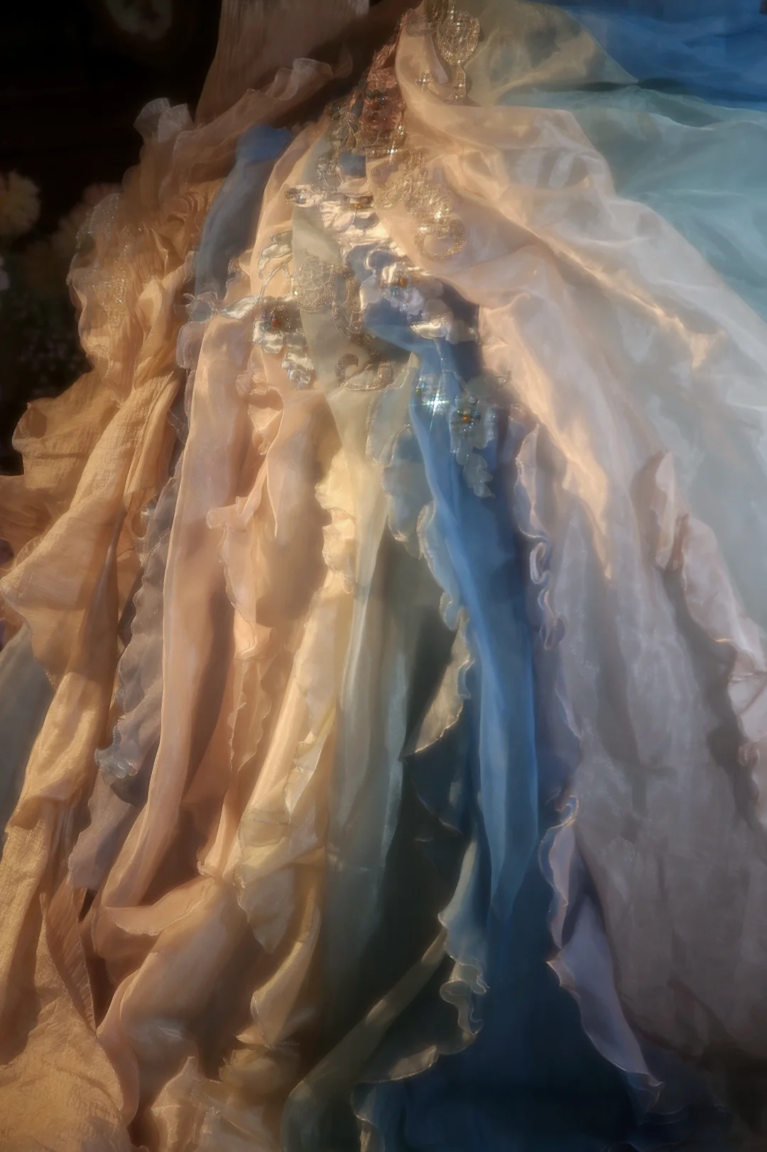 Vestido de fiesta vintage de satén, sin tirantes, de gasa, con apliques, largo, para graduación, noche, GG2858