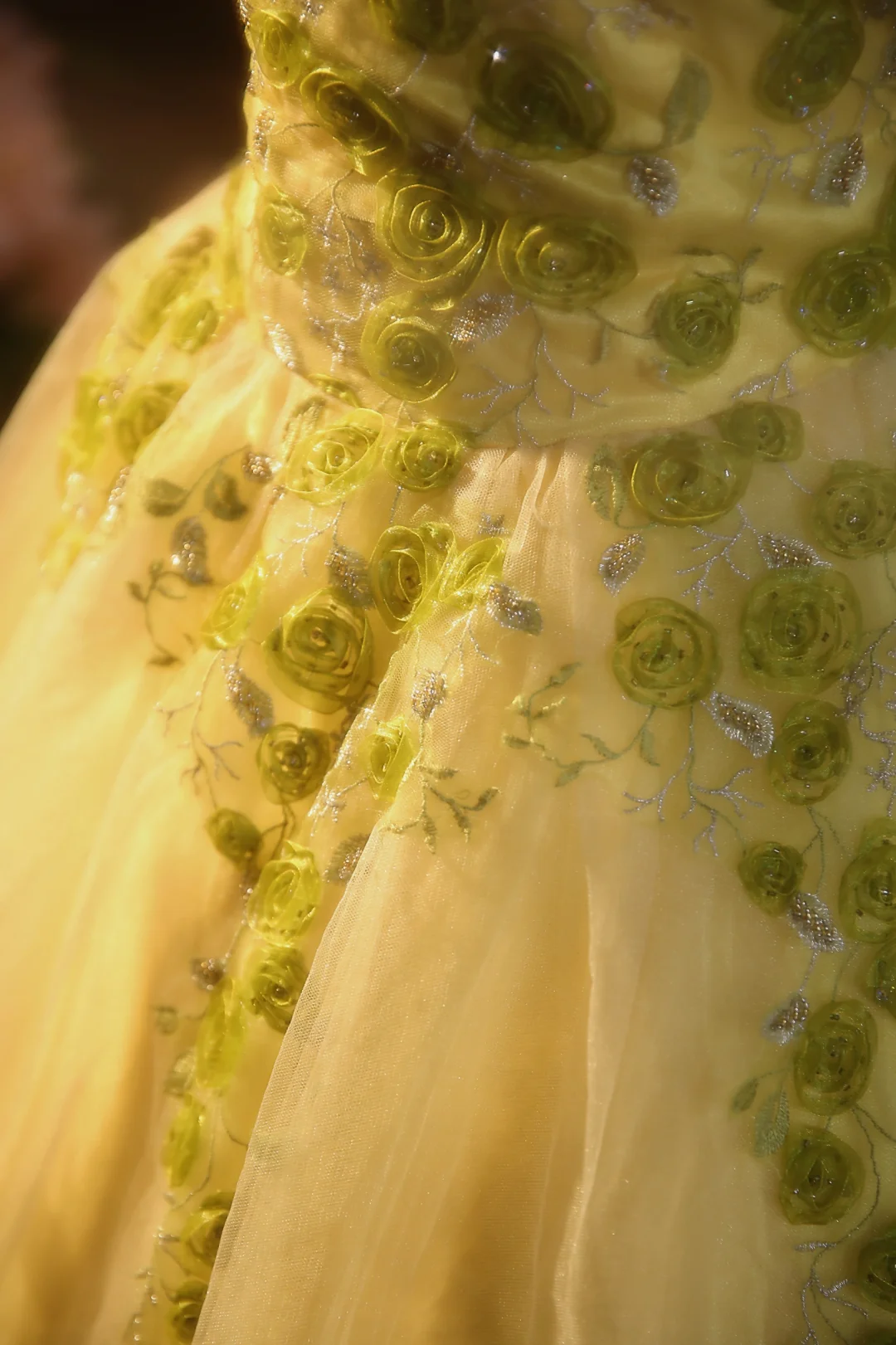 Vestido de fiesta amarillo vintage sin tirantes con apliques de tul, largo, para graduación, noche, GG2866