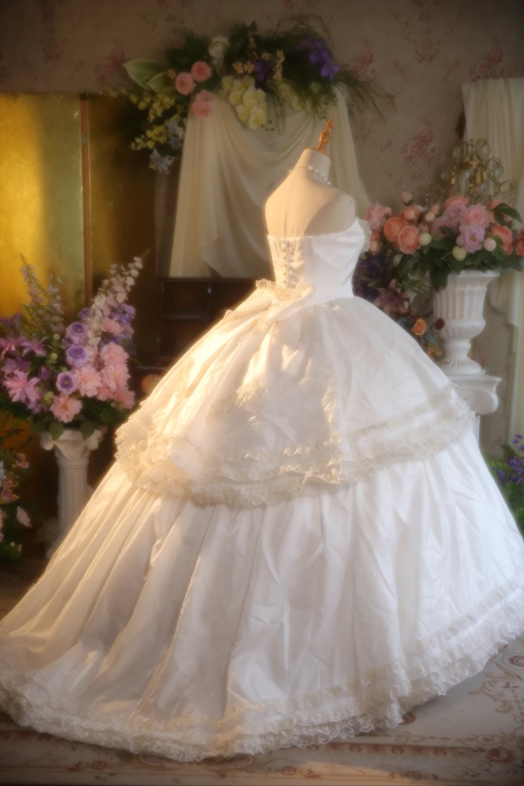 Vestido de fiesta vintage largo de satén sin tirantes, vestido de fiesta, vestido de noche GG2867