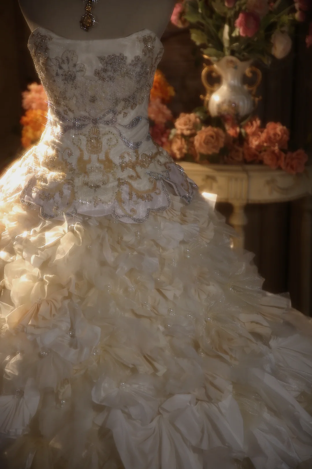 Vestido de fiesta vintage de satén, sin tirantes, de gasa y cuentas, largo, para graduación, noche, GG2872