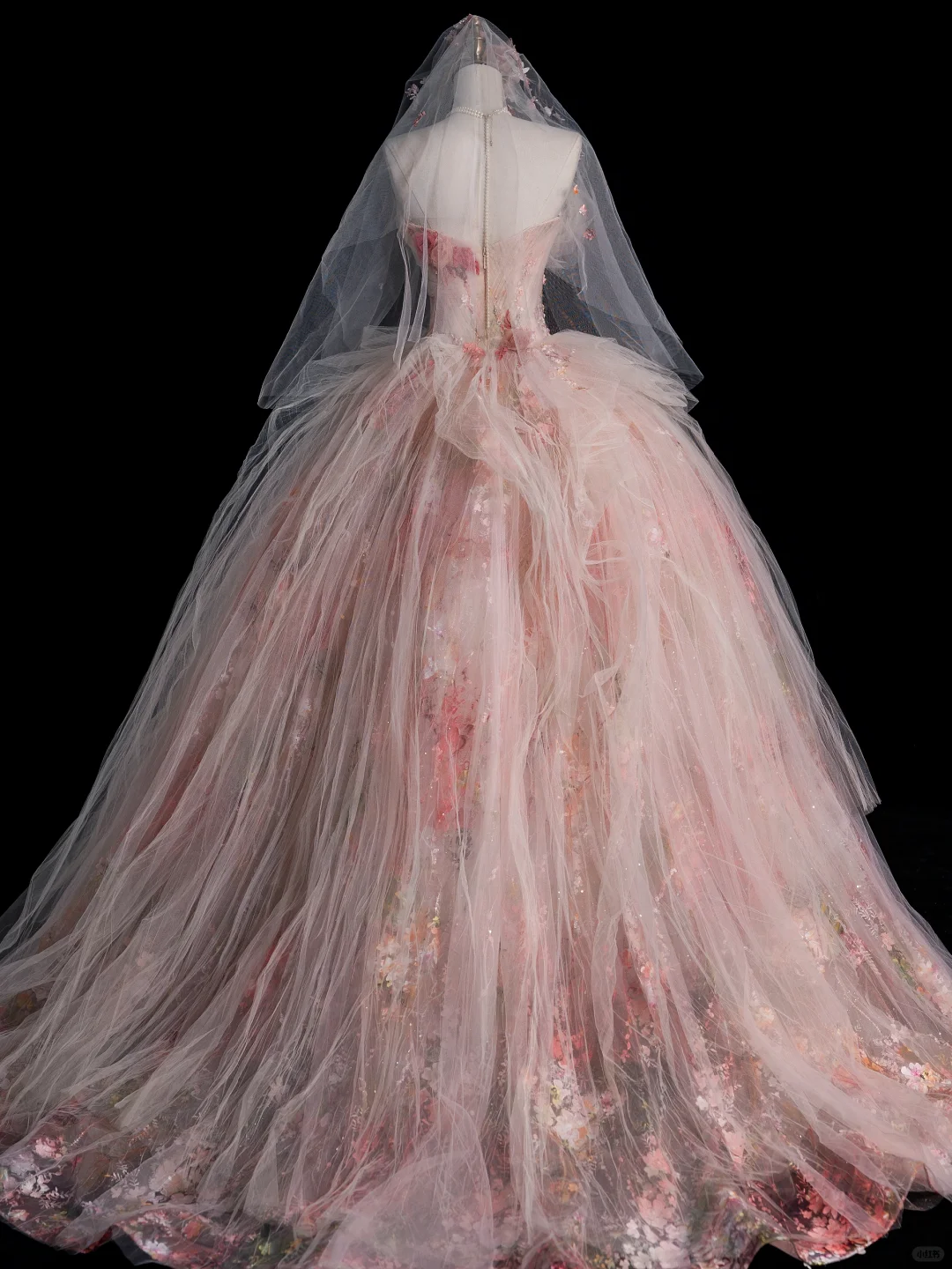 Impresionante vestido de fiesta largo sin tirantes con apliques de tul, vestido de novia o de noche GG2883