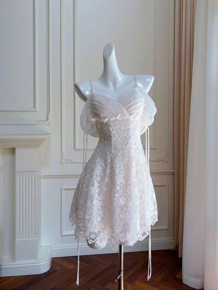 Vestido corto de fiesta, de tul, con encaje y tirantes finos, corte en A, para regreso a casa y cumpleaños, GG3222