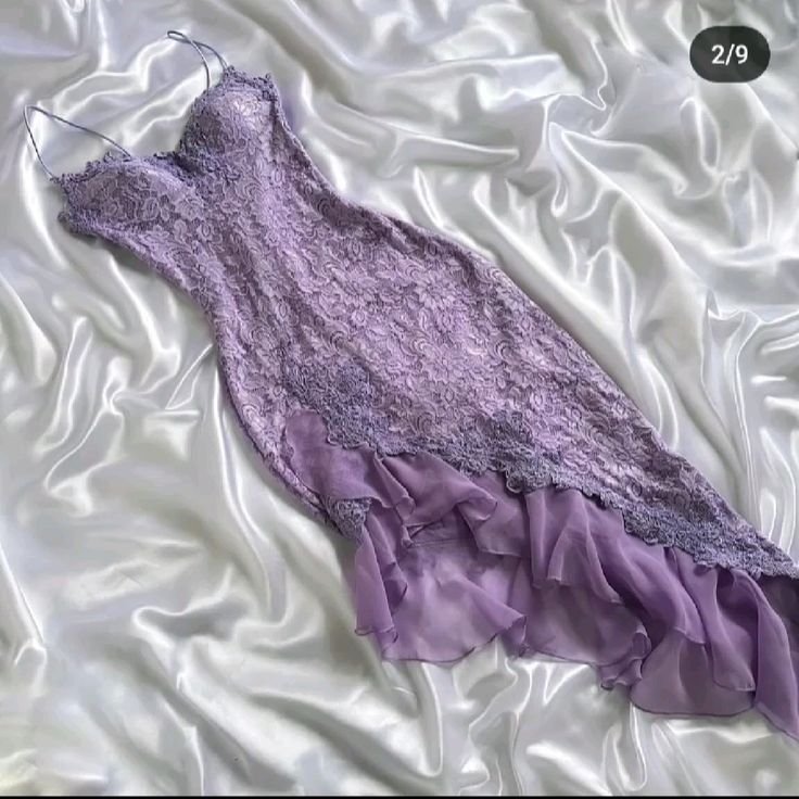 Vestido de fiesta corto de gasa con encaje y tirantes finos, corte sirena morado, para regreso a casa y cumpleaños GG3279