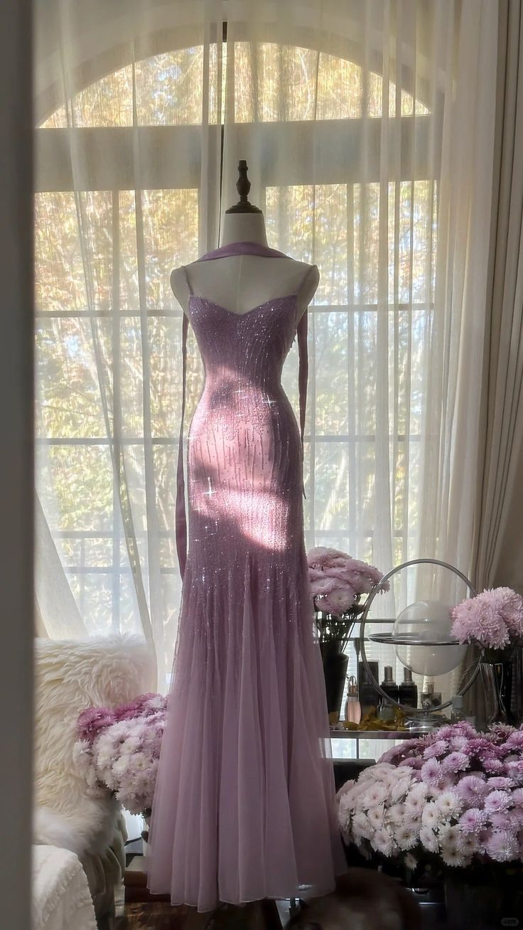 Vestido de fiesta largo de gasa con cuentas y tirantes finos de sirena, único, para graduación, noche, GG3404
