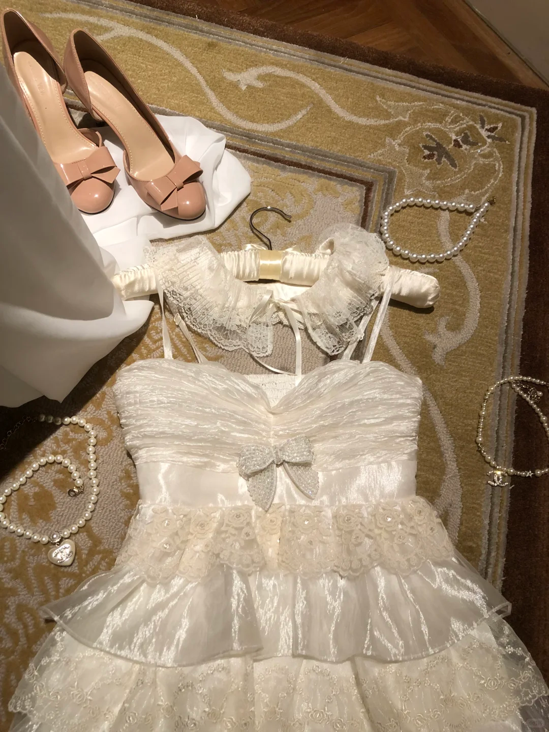 Vestido corto de fiesta con escote en A, tirantes finos, tul y encaje, con capas, para cumpleaños de verano, GG3700