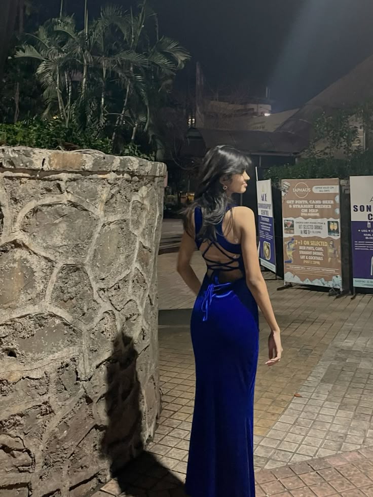 Royal Blue Mermaid U Neck Satin Long Prom Dress,Party Dress,Evening Dress GG3893