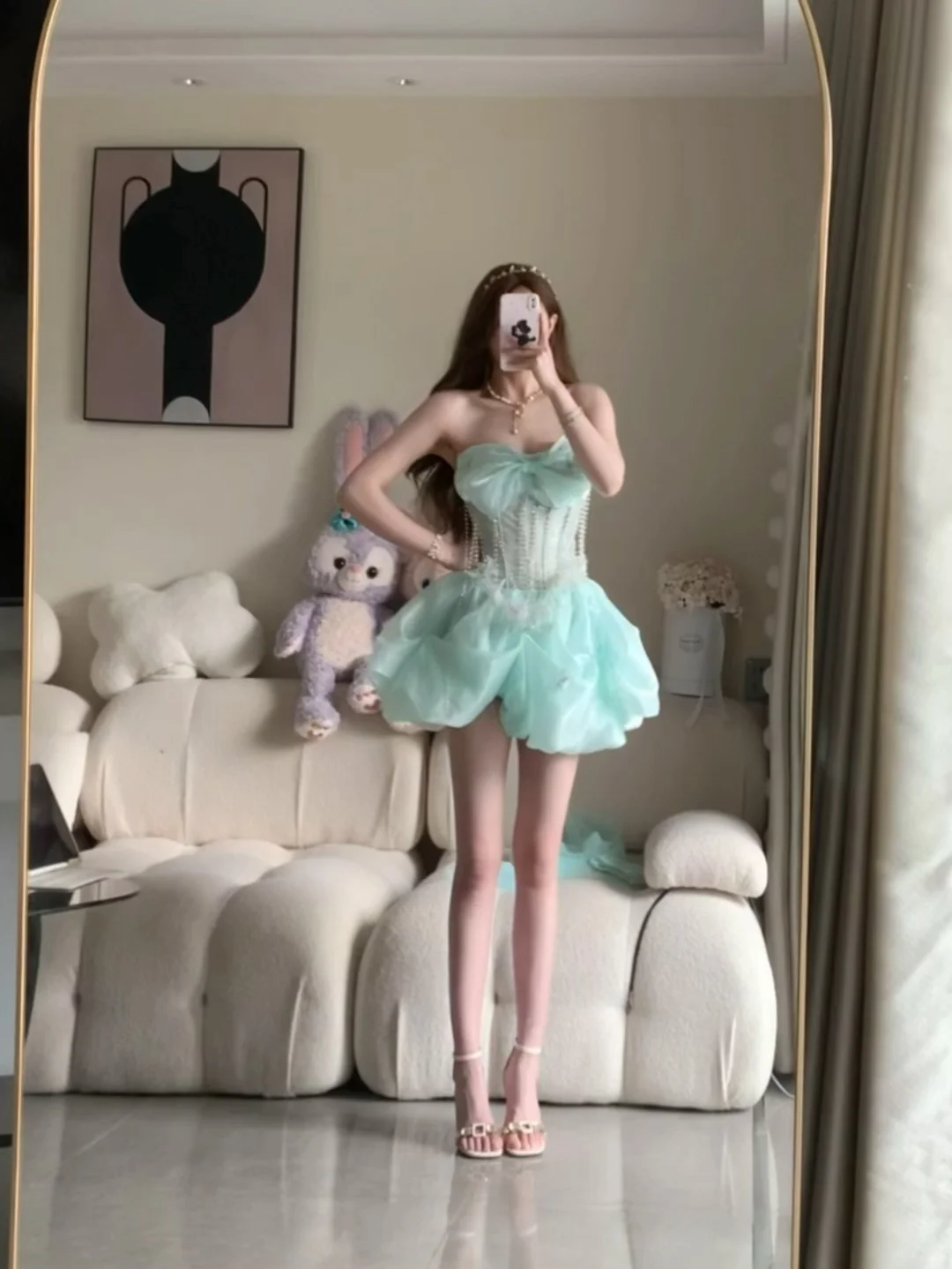Vestido corto elegante de satén con escote en forma de A y cuentas para fiesta de bienvenida, vestido de verano para 18 cumpleaños GG3900