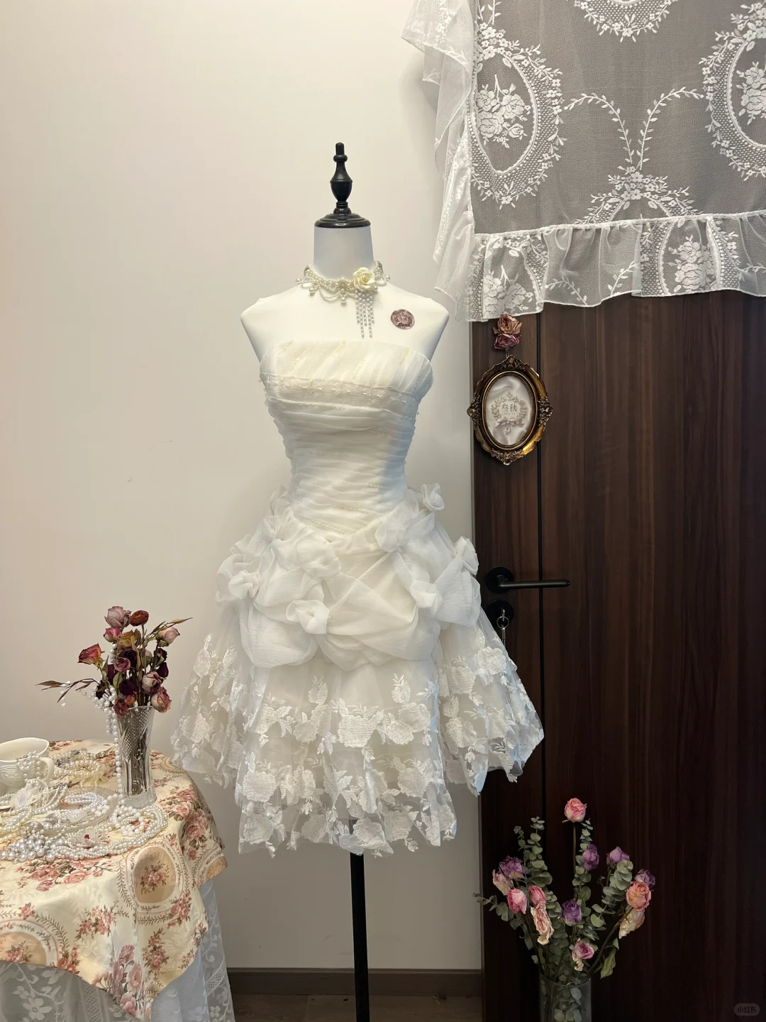 Vestido corto de fiesta de satén con encaje y cuentas, sin tirantes, corte A, para 16 cumpleaños de verano, GG3939