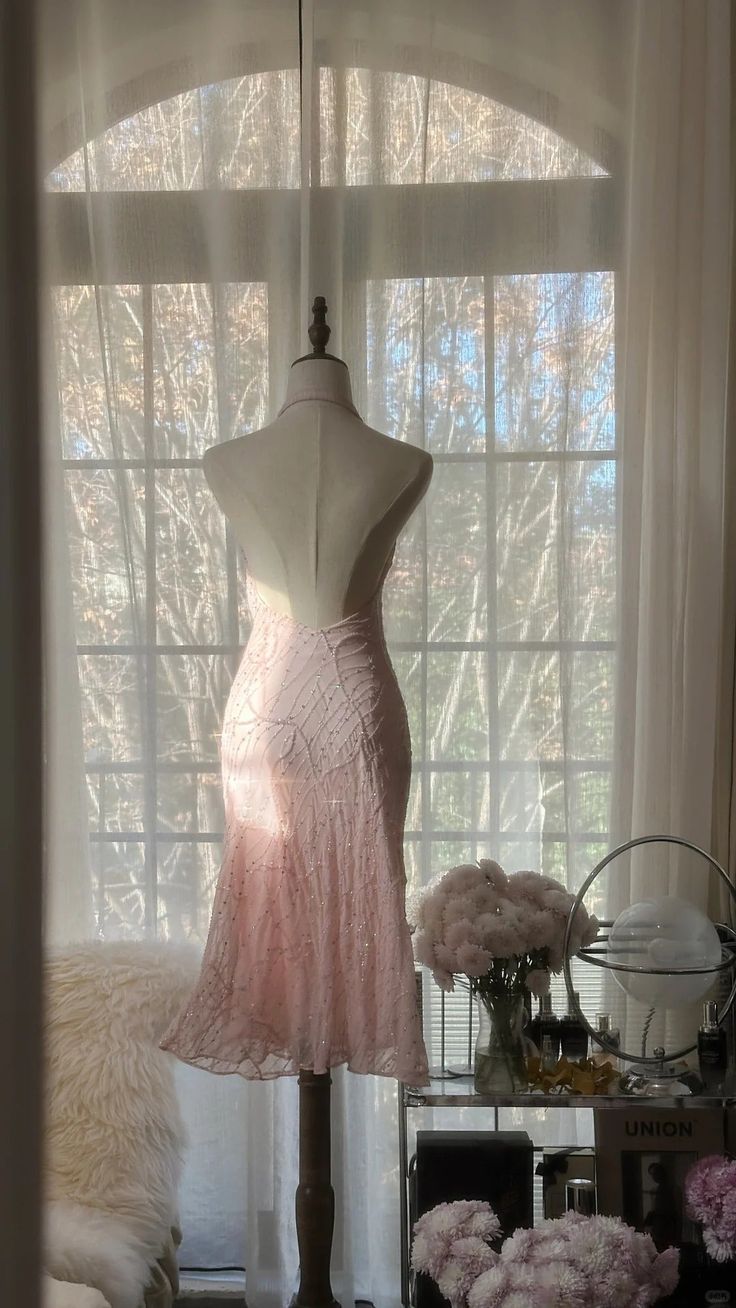 Impresionante vestido de fiesta corto de sirena con cuello halter, satén rosa, tul y lentejuelas, sin espalda, para celebrar 18 cumpleaños en verano, GG3956