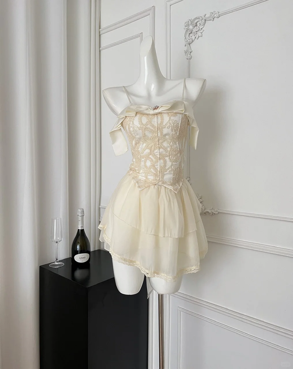Vestido corto de satén de gasa con tirantes finos, corte A, para fiesta de bienvenida, para cumpleaños número 17, GG3974