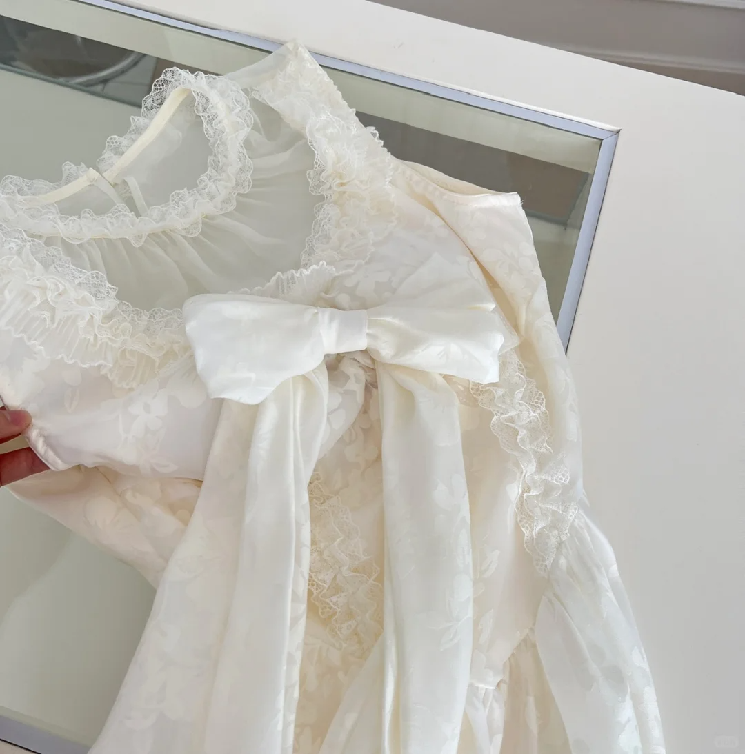 Vestido corto de fiesta de bienvenida con encaje y lazo, corte A, para verano, para 17.º cumpleaños, GG4040