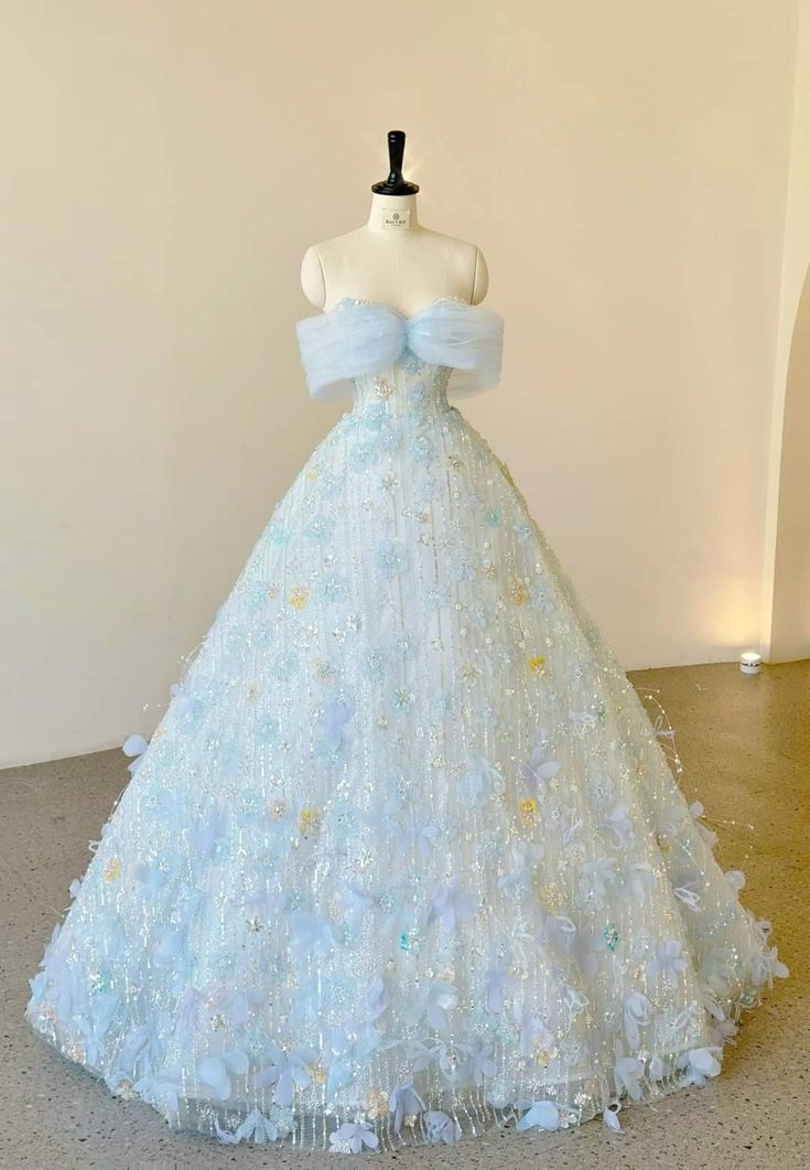 Exquisito vestido de fiesta largo de tul con lentejuelas y hombros descubiertos, vestido de noche GG422