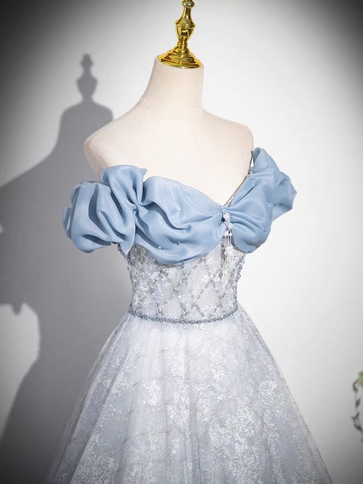 Vestido de fiesta largo de encaje con lentejuelas y hombros descubiertos, corte A, vestido de noche GG522