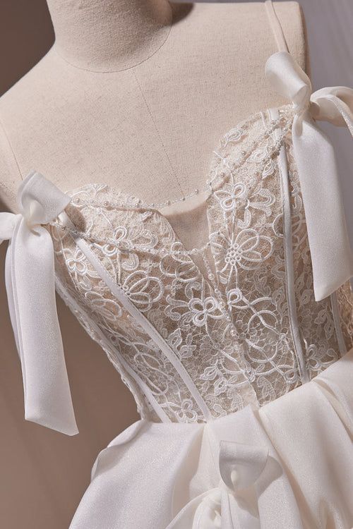 Vestido corto elegante de fiesta con tirantes finos, encaje y cuentas, corte en A, para regreso a casa y noche, GG591