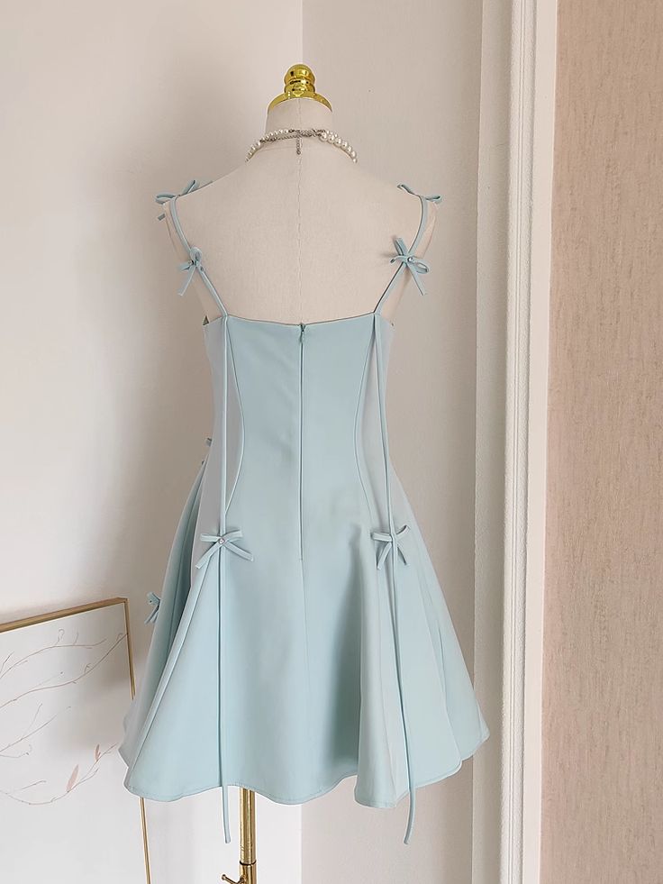 Vestido de fiesta corto de satén con tirantes finos y corte en A, elegante, para regreso a casa y noche, GG597
