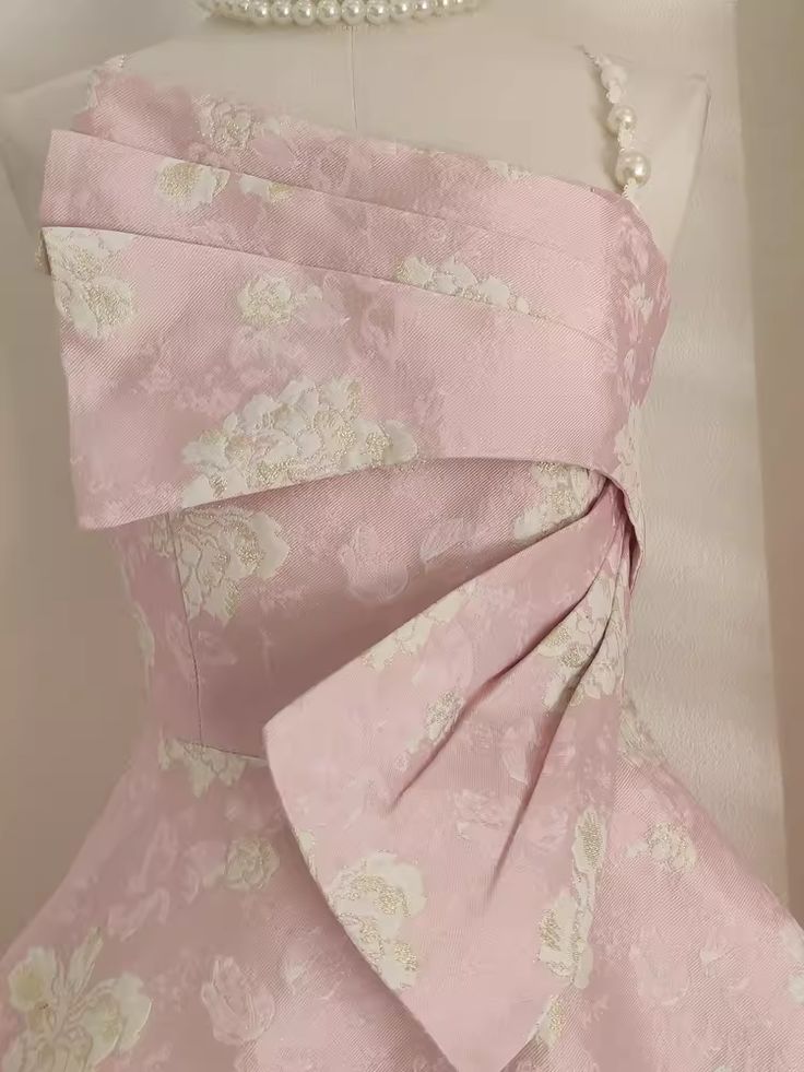 Exquisito vestido de fiesta corto de satén rosa con tirantes de perlas y corte en A, vestido de regreso a casa y vestido de noche GG598