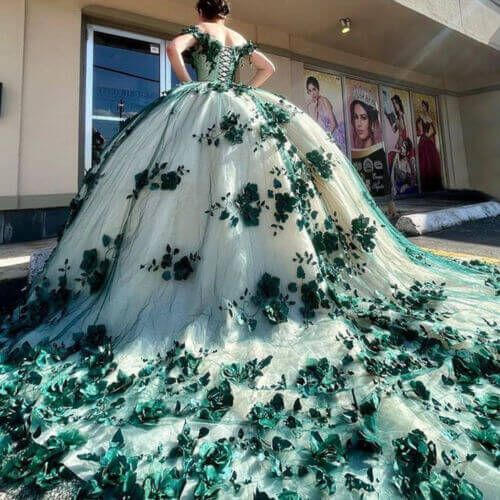 Red Off The Shoulder 3D Flowers Sweet 16 Party Dress Quinceanera Dresses SH822